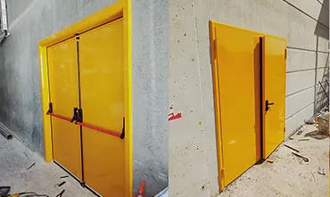 Çift Kanatlı Yangın Kapısı